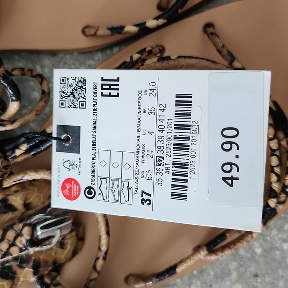 ZARA Snakeprint Sandals - Picture 3 of 5